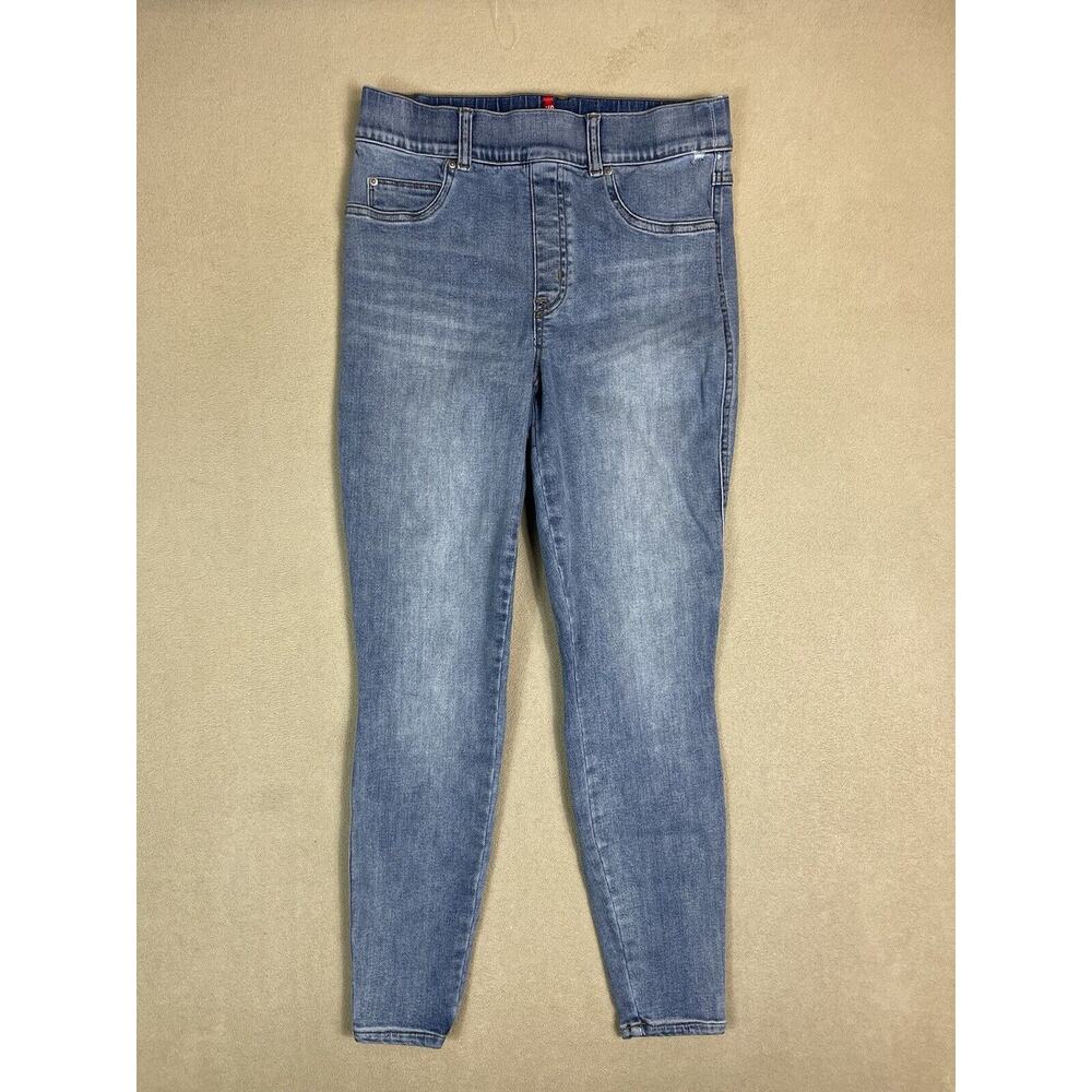 Spanx Jeans Womens Medium‎ Blue Pull On Stretch Skinny Denim High Rise Adult